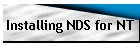 Installing NDS for NT